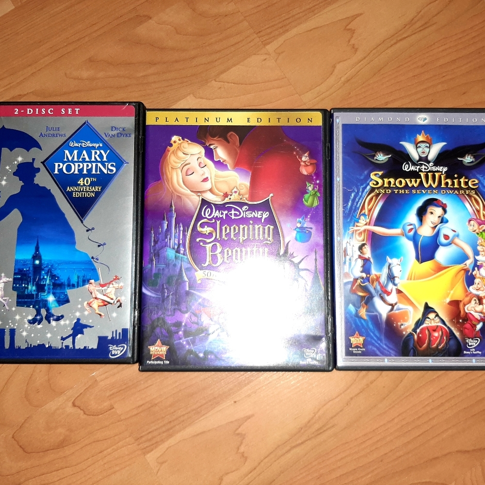 DVDs limited snow white sleeping beauty poppins